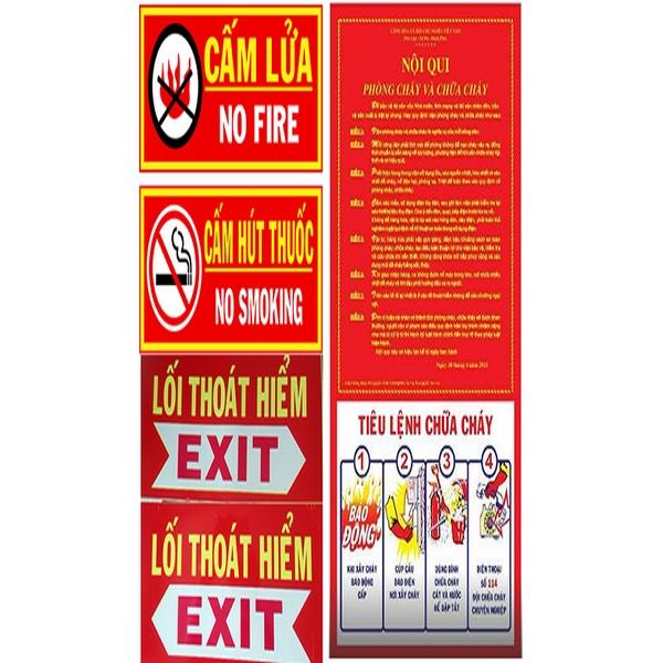 Bảng nội quy tiêu lệnh cấm lửa cấm thuôc....