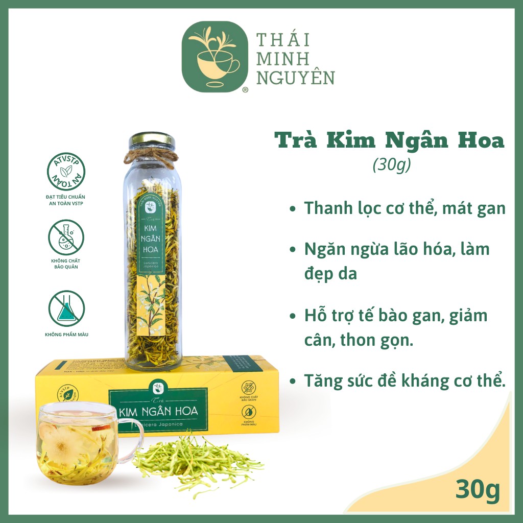 TRÀ KIM NGÂN HOA  CHAI 30G - THÁI MINH NGUYÊN