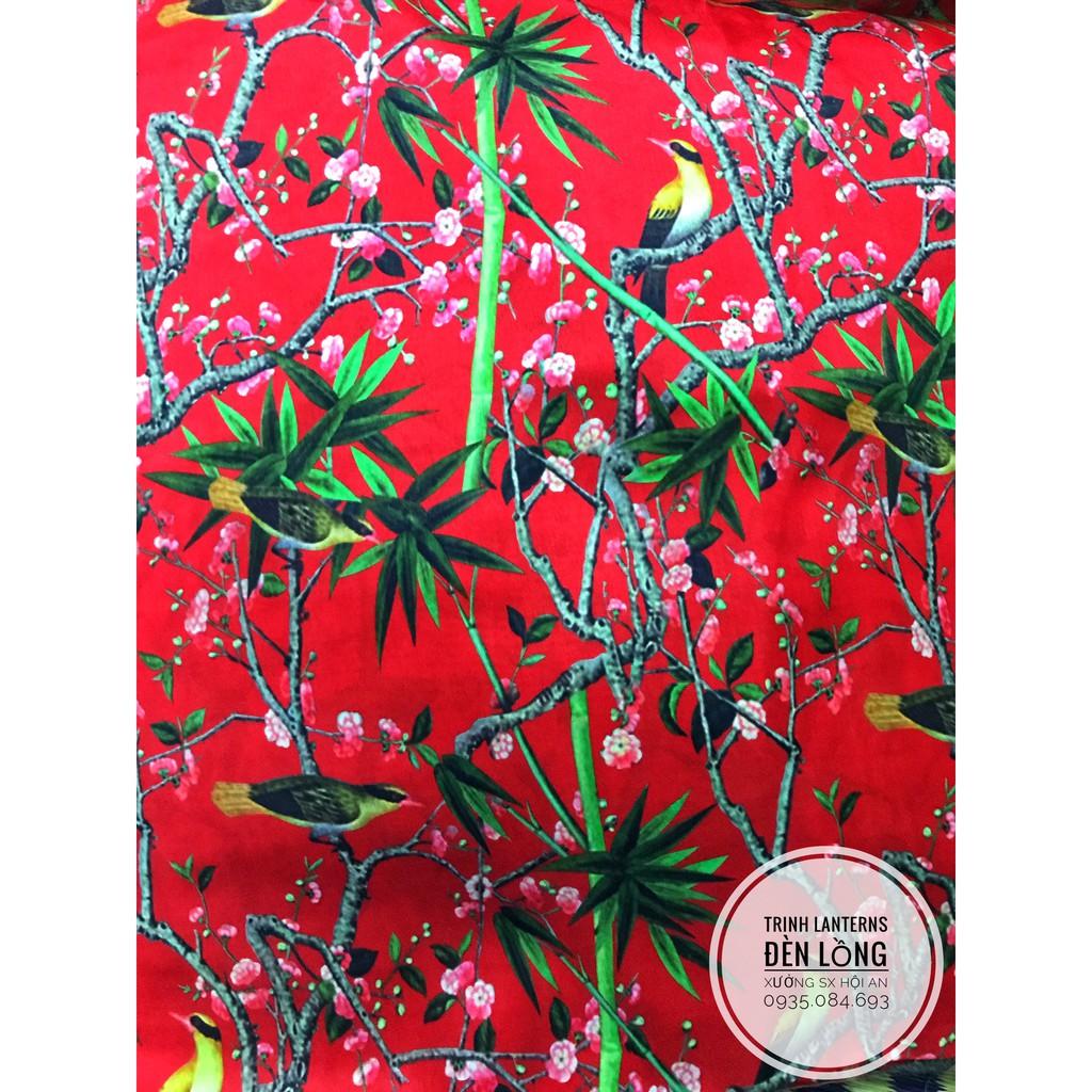 Đèn lồng hội an_Đèn lồng Họa Tiết Trúc & Én_Size 45cm, 60cm_Tròn, Tỏi