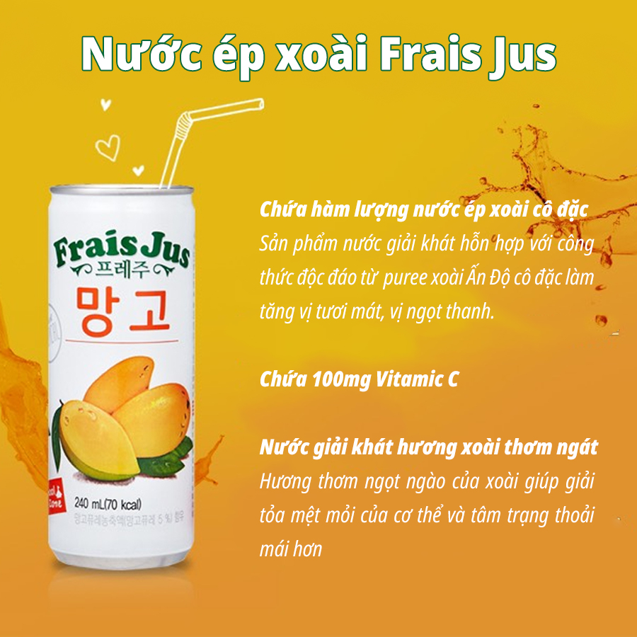 Nước ép xoài Frais Jus - Frais Jus Mango 240 ml