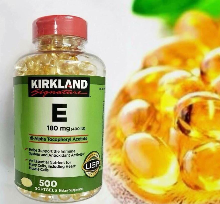 Vitamin E Mỹ Kirkland Signature Hỗ trợ hệ thống tim mạch khỏe mạnh, giúp làm đẹp da, mượt tóc và làm chậm quá trình lão hóa - OZ Slim Store