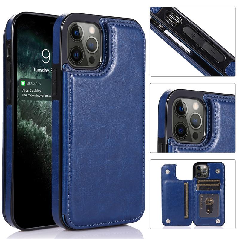 Bao Da Nắp Gập Có Ngăn Đựng Thẻ Cho Iphone 6 6s 7 8 Se2 11 Pro Max Plus