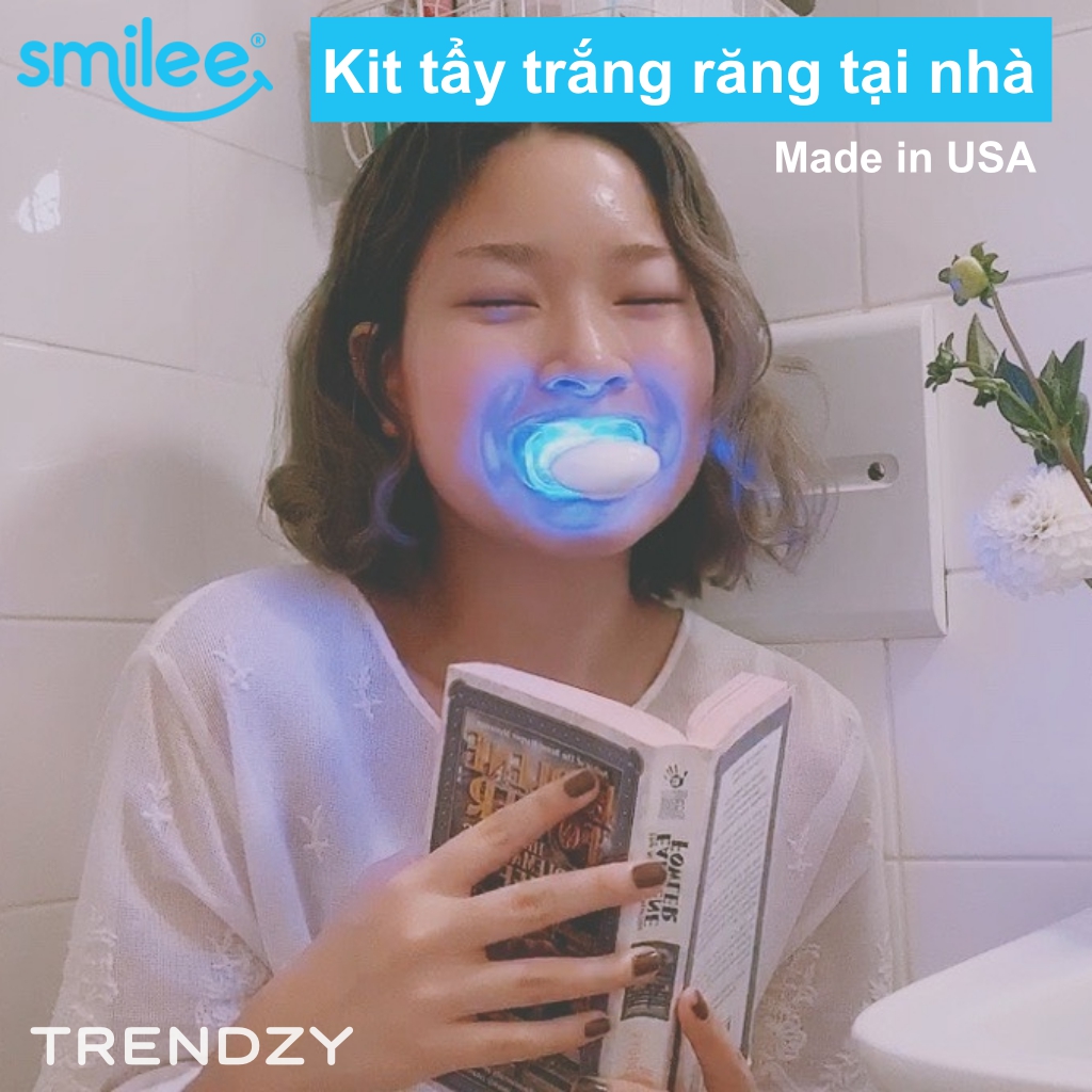 Bộ tẩy trắng răng tại nhà Smilee - Nhập khẩu USA - Làm trắng răng lên từ 3 - 6 tone chỉ với 20 phút - Đạt chuẩn ISO 22716:2007