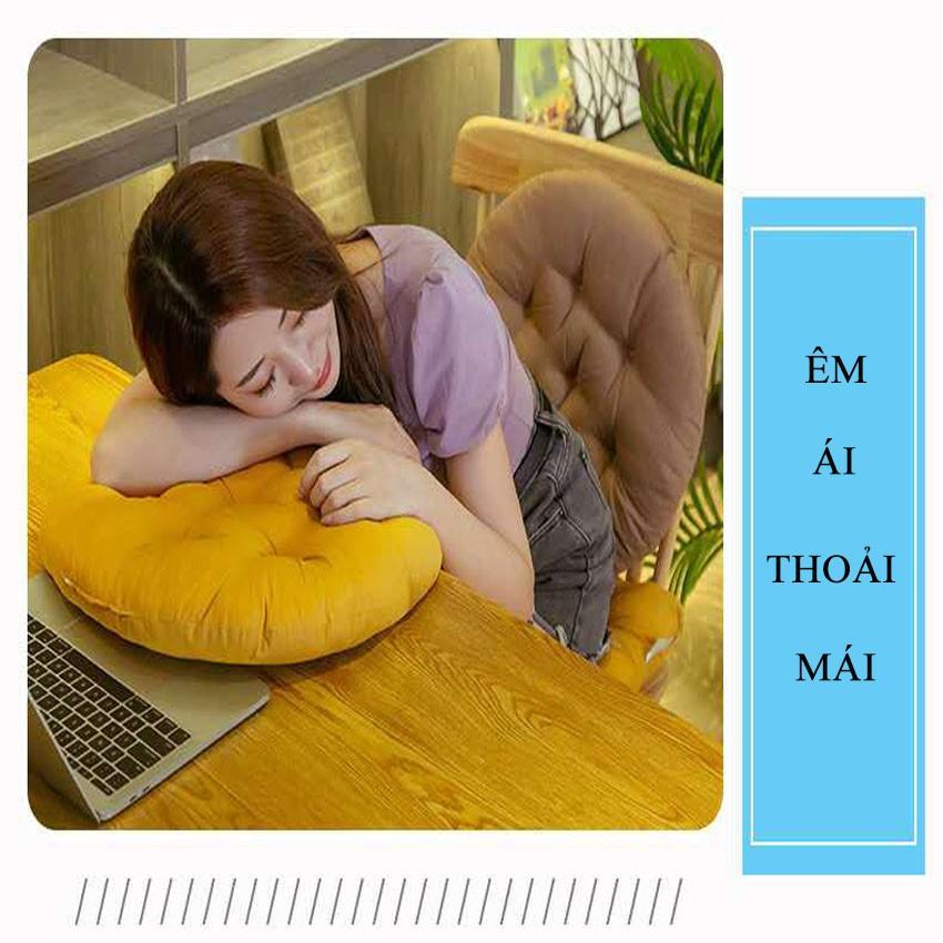 Đệm Ngồi Bệt Size Lớn Thêu Vi Tính, Đệm Lót Ghế Vuông Tròn (Bông Trắng Cực Êm) - Padded Seat Cushion, Chair Cushion