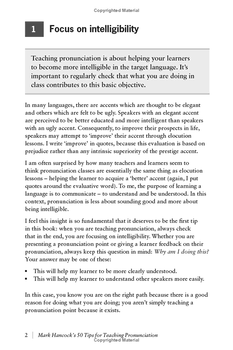 Mark Hancock’s 50 Tips For Teaching Pronunciation - Pocket Editions
