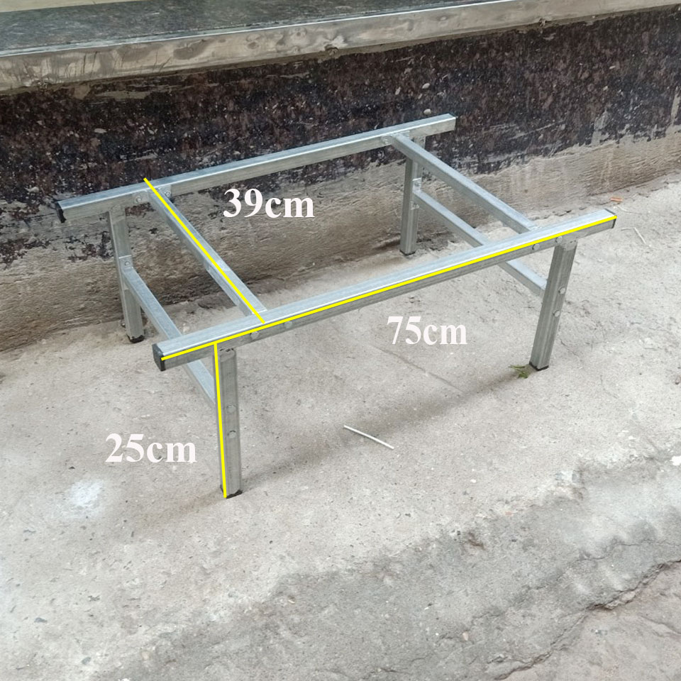 Kệ Trồng Rau 1 tầng để 2 Chậu To - Chưa Chậu
