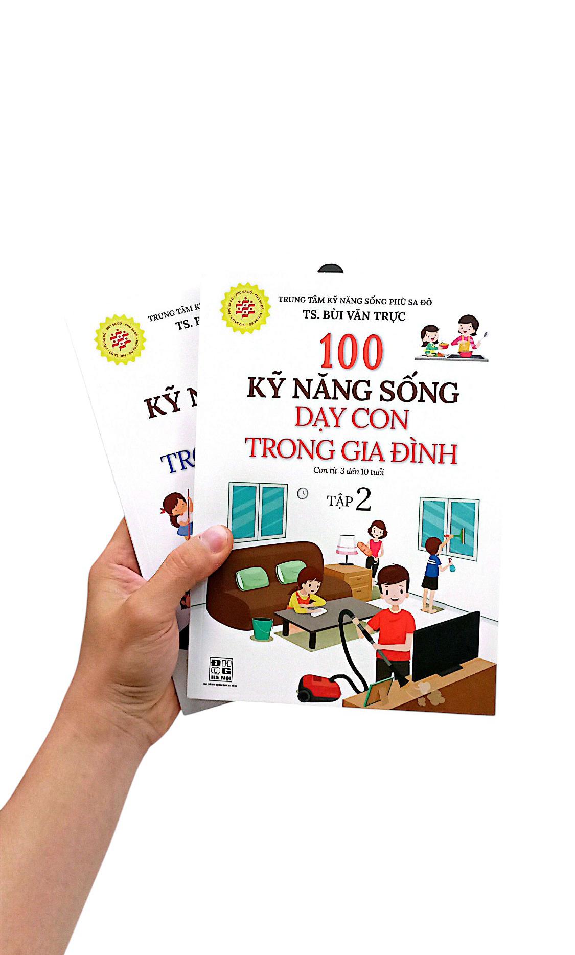 Sách - Bộ Sách 100 Kỹ Năng Sống Dạy Con Trong Gia Đình - Tập 1 + Tập 2 (Bộ 2 Cuốn)
