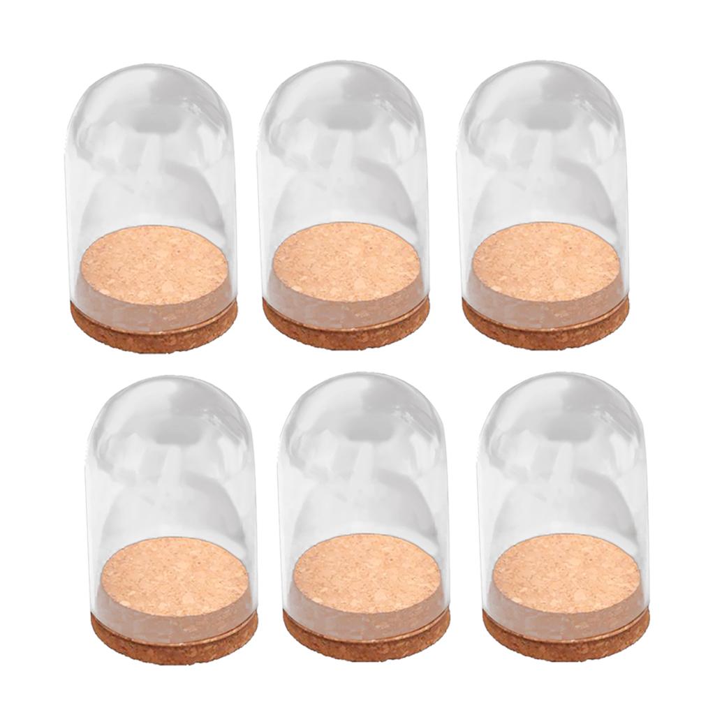 Phép Lạ Chiếu 6 Loa Xmini Thủy Tinh Trong Bán Cầu Bao Dome Cabochon Với Nút Chai Trang Trí Bàn