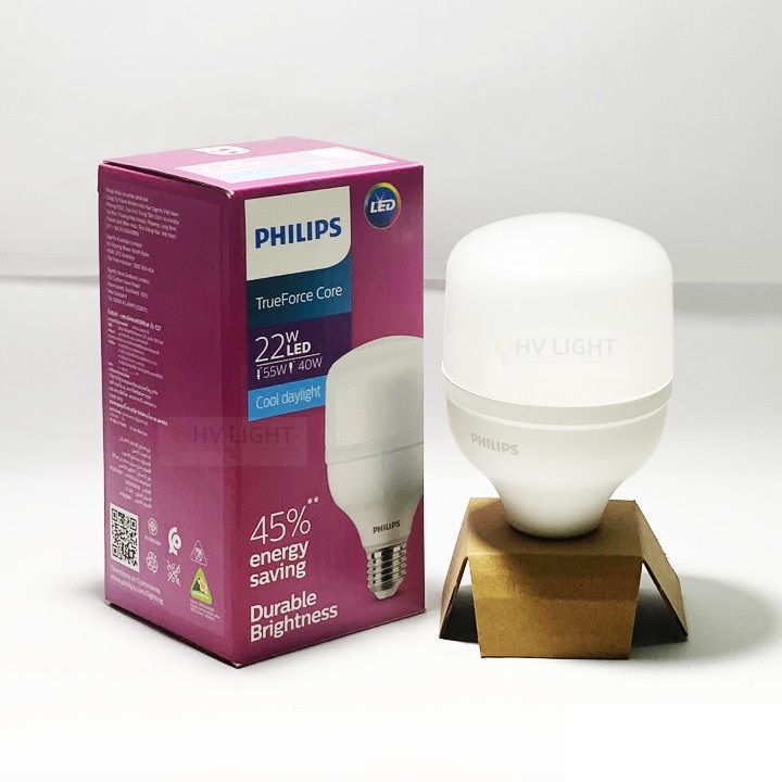 Bóng đèn Philips LED Trụ TForce Core 22W E27 (Ánh Sáng Trắng) - Hàng chính hãng