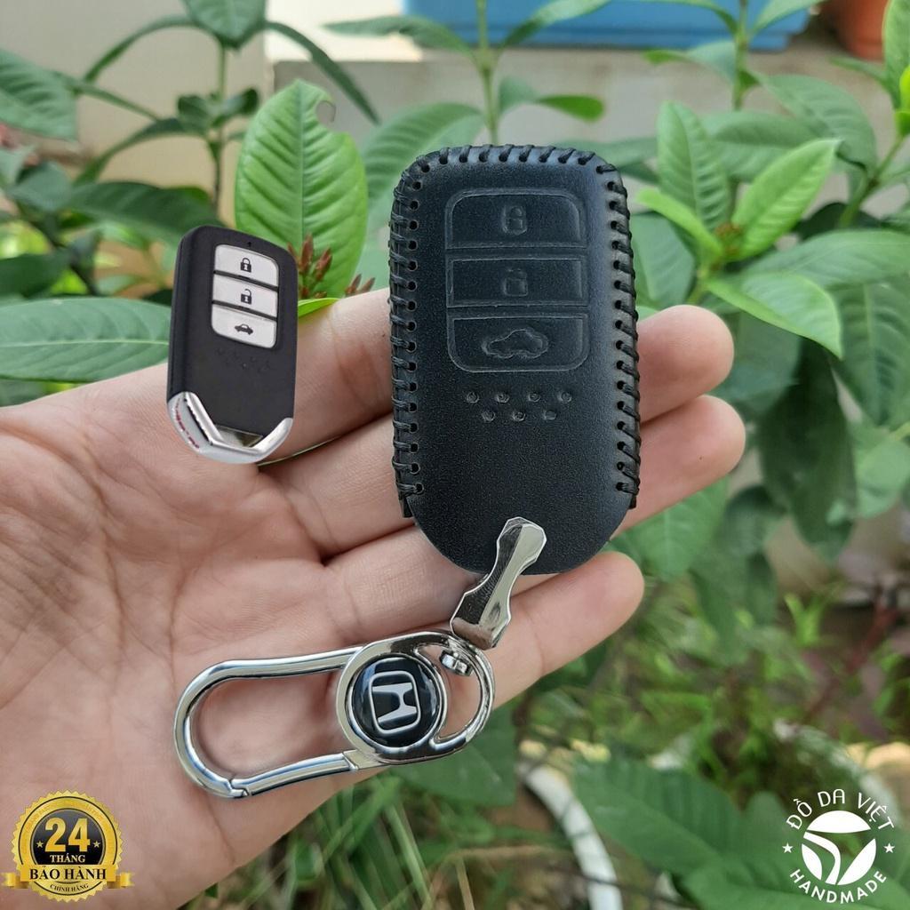 Bao Da Chìa Khóa Honda CRV, City, Civic . Da Bò thật, Bảo Hành 2 năm