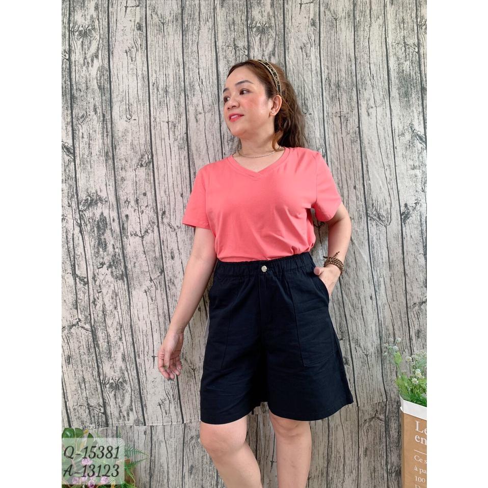 15381 Quần BIG SIZE short jean lưng thun