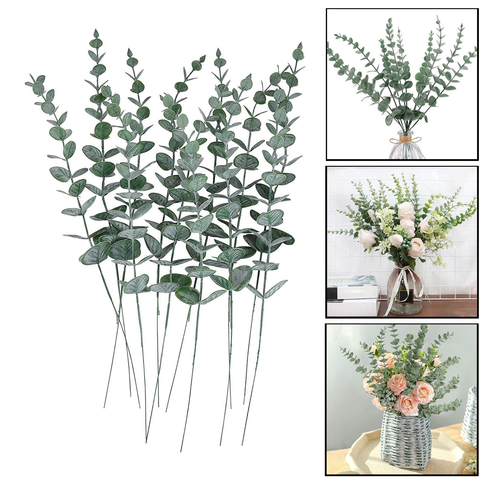 Artificial Eucalyptus Stems   Leaves for Wedding Decor 12pc