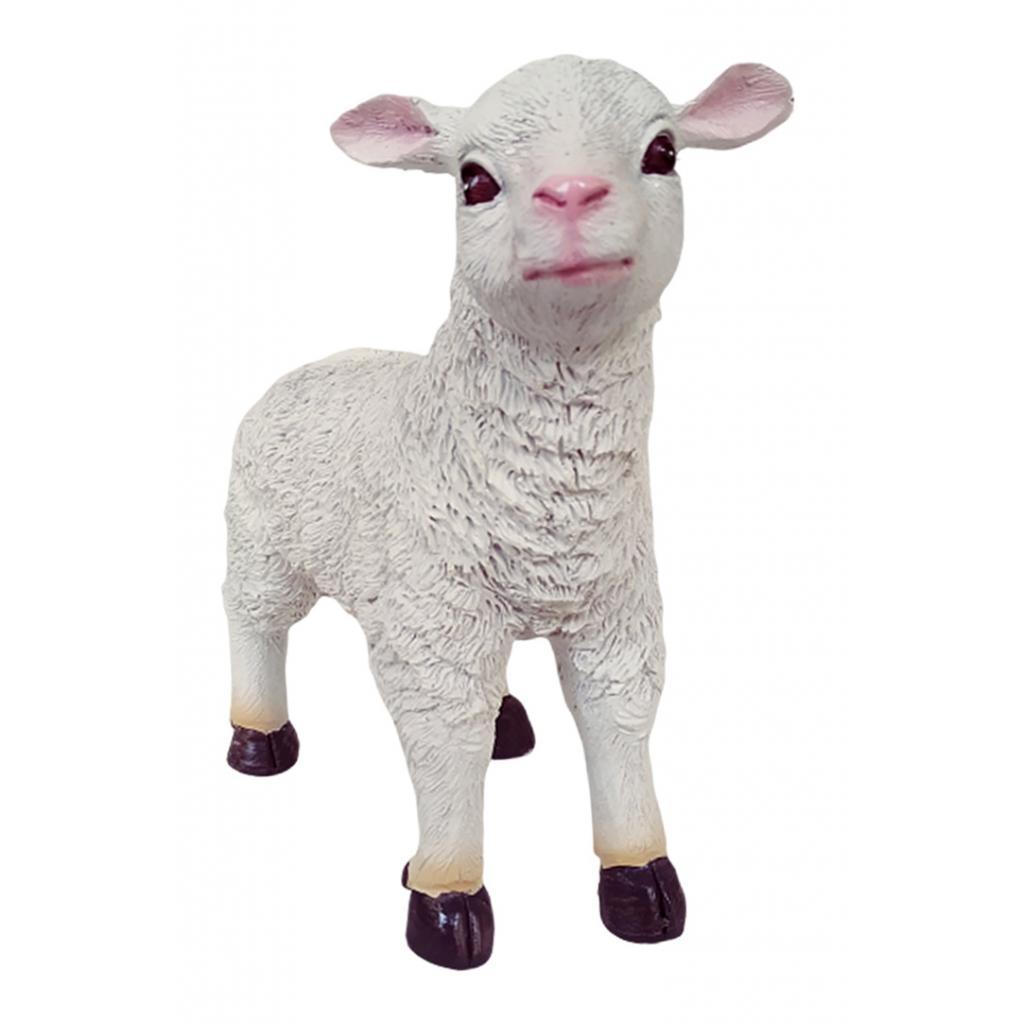 2xResin Garden Farm Animal Sheep Statue Indoor Outdoor Decoration Standing Left