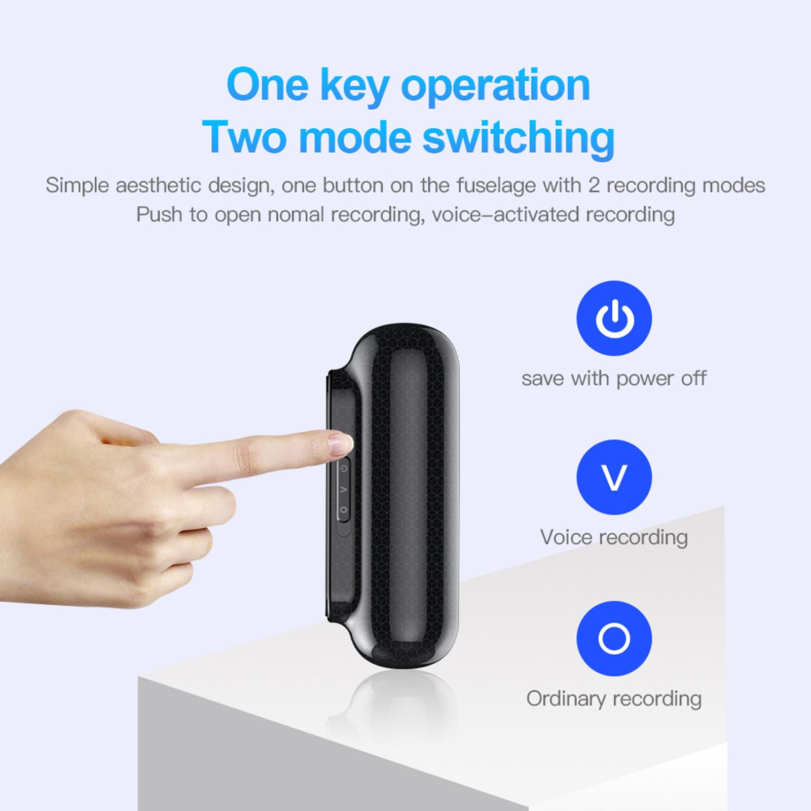 Small Mini Digital Audio Voice Activated Recorder Magnetic
