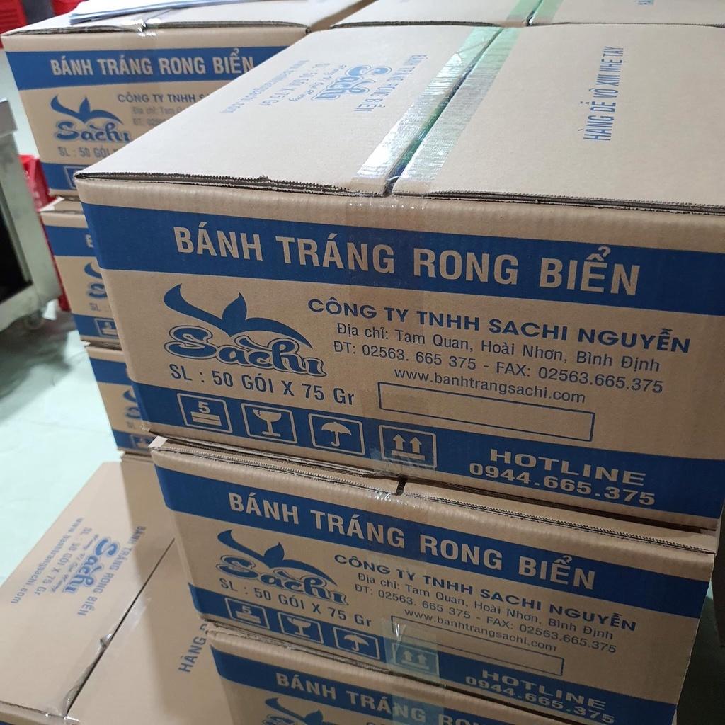 Thùng 50 Gói Loại 45Gram, Bánh Tráng Rong Biển Cao Cấp Nướng Sẵn Sachi