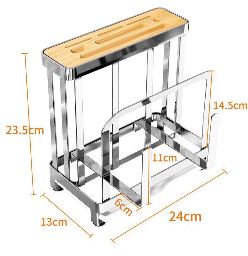 Kệ Để Dao Đũa Thớt Inox - Kệ để dao đũa thớt đa năng