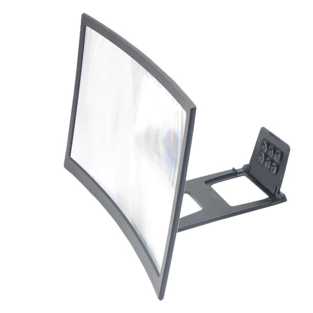 L6 3D Enlarged 12" Curved Screen Mobile Phone Amplifier Holder for Movies