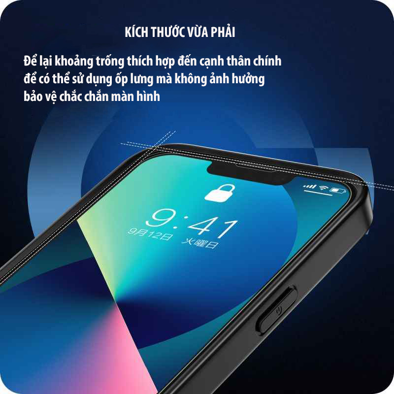 Kính cường lực iPhone 13 MINI [kính trong suốt] chống xước chống bám vân tay độ cứng cao 9h cho iphone 13 MINI  [Hàng chính hãng] [GAERU