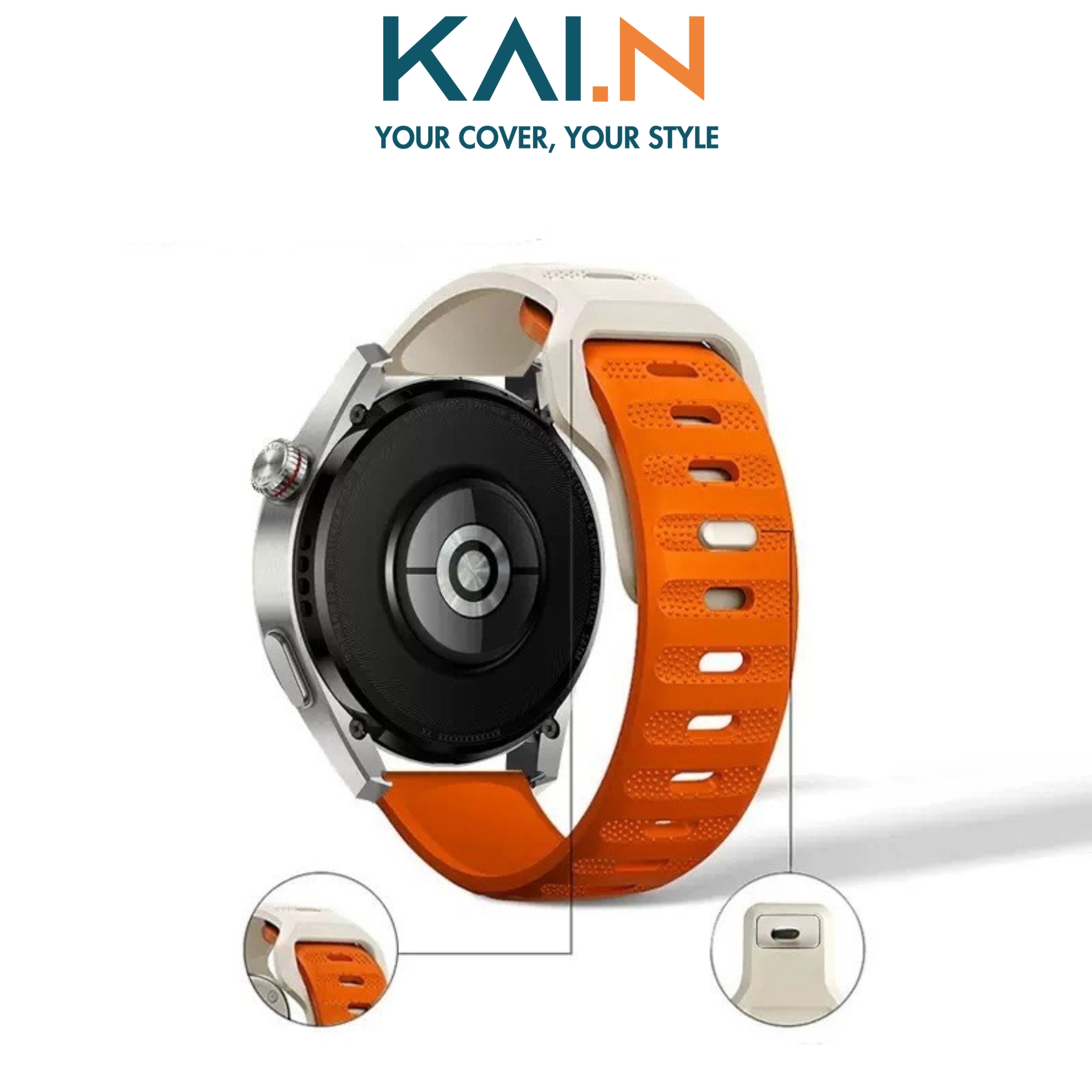 Dây Đeo Thay Thế Dành Cho Galaxy Watch 5/4/3, Huawei Watch GT/GT2/GT3/Pro, Amazfit GT2/3/4,Garmin Size 20/22mm, Kai.N Sport Band - Hàng Chính Hãng