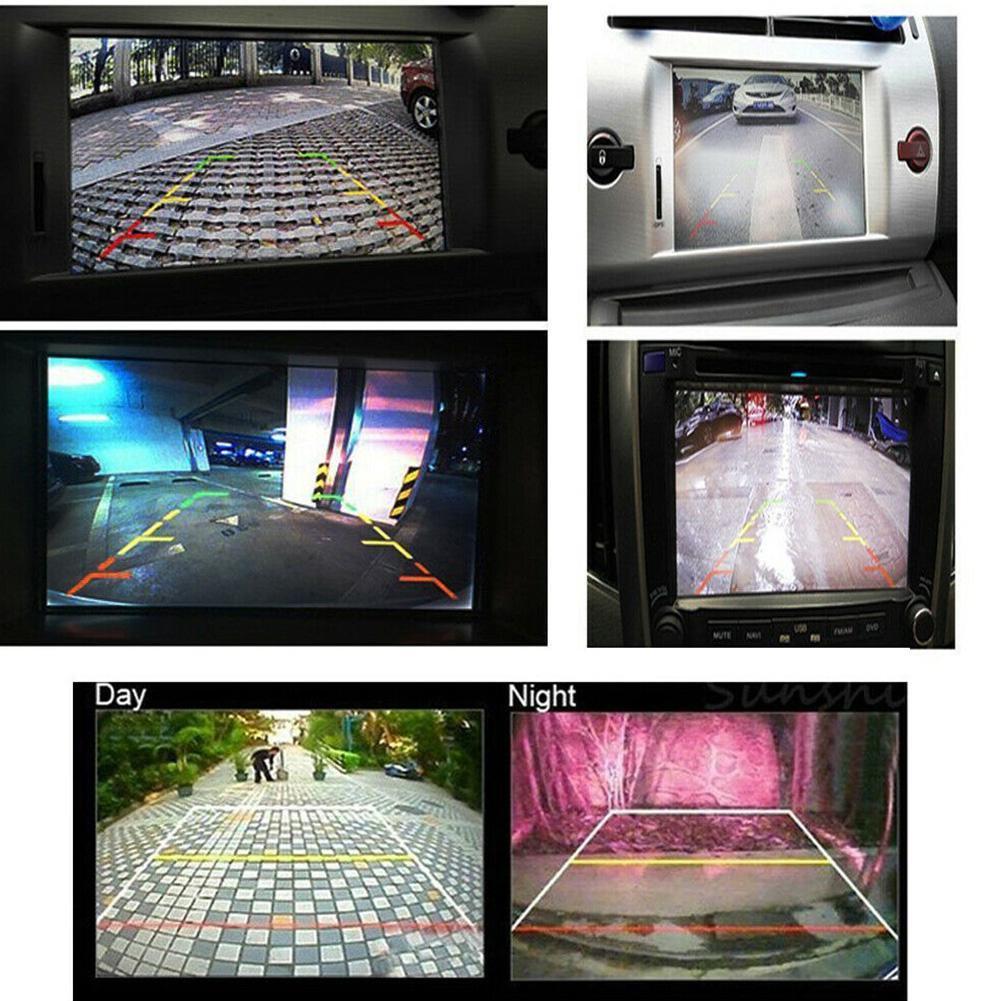 Camera Chiếu Hậu Ô Tô Nhìn Ban Đêm 170° Camera Lùi Xe 8 Bóng Đèn LED Cho Xe Hơi