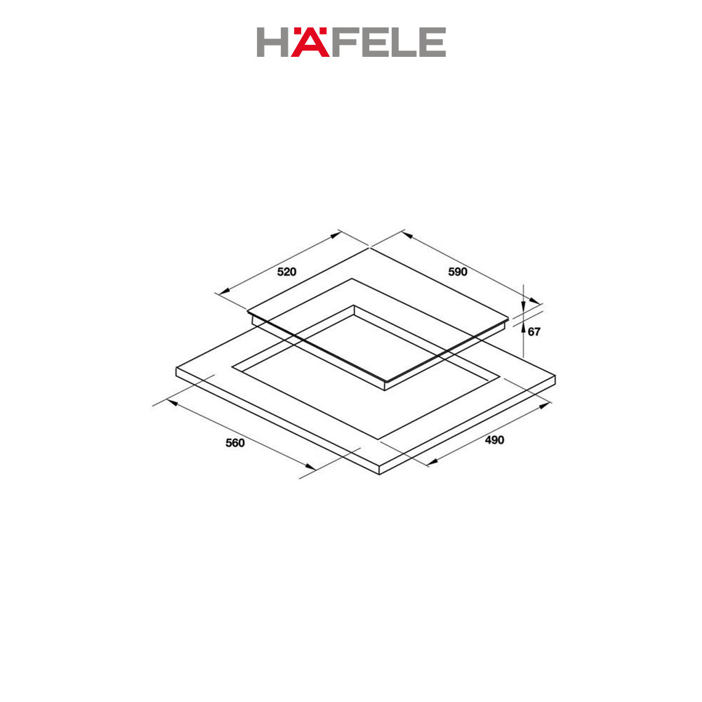 Bếp điện 4 vùng nấu Hafele 536.01.781 (Hàng chính hãng)