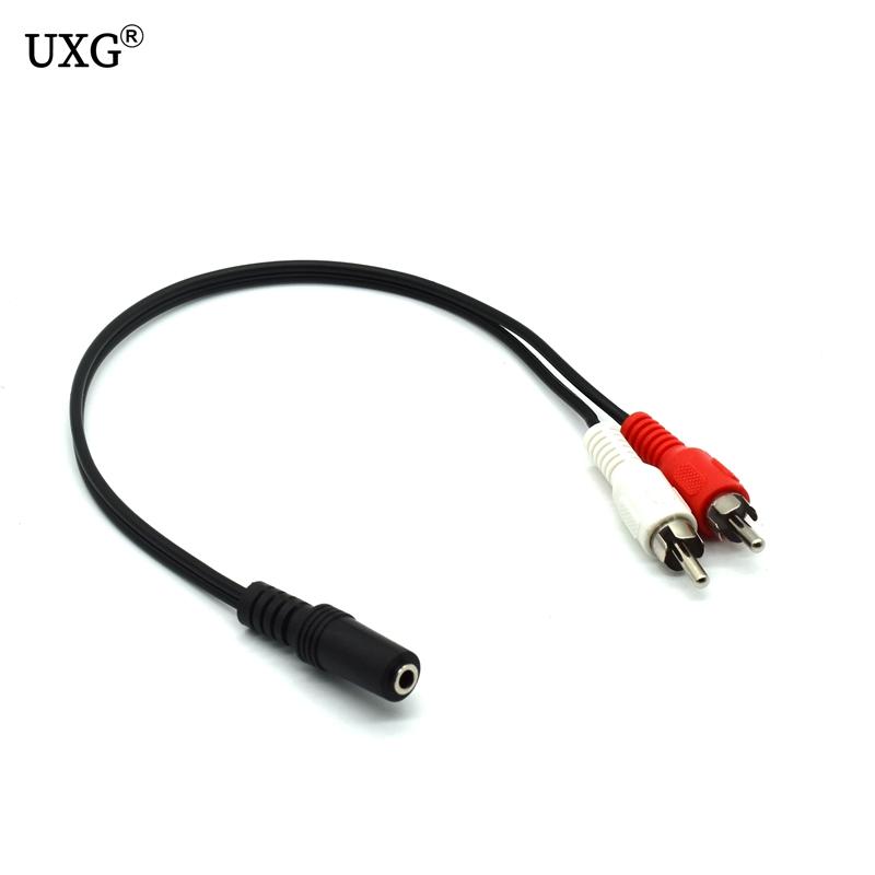 3,5 mm RCA kết nối nữ Jack Stereo Cáp y cắm đến 2 RCA Bộ chuyển đổi nam 3.5