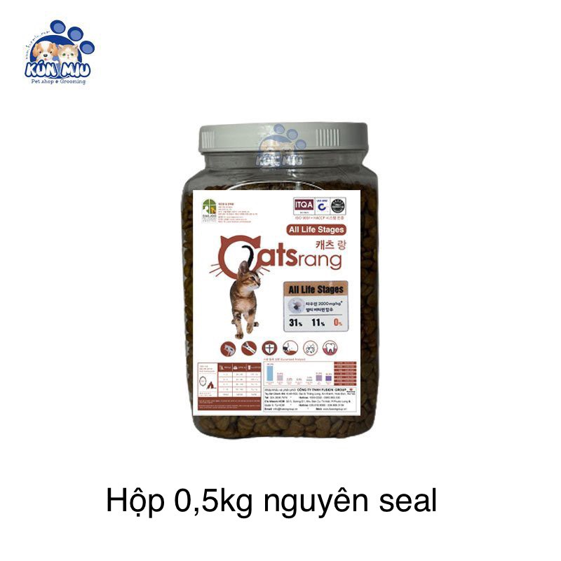 Thức ăn khô cho mèo Hàn Quốc mọi lứa tuổi Catsrang All Life Stages Hộp nguyên Seal