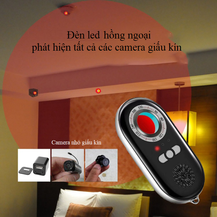 Thiết bị đa năng cao cấp hỗ trợ định vị quay lén có đèn báo tích hợp báo động chống trộm thông minh M98 ( TẶNG MÓC TREO CHÌA KHÓA KIÊM TUA VÍT MINI 3IN1 )