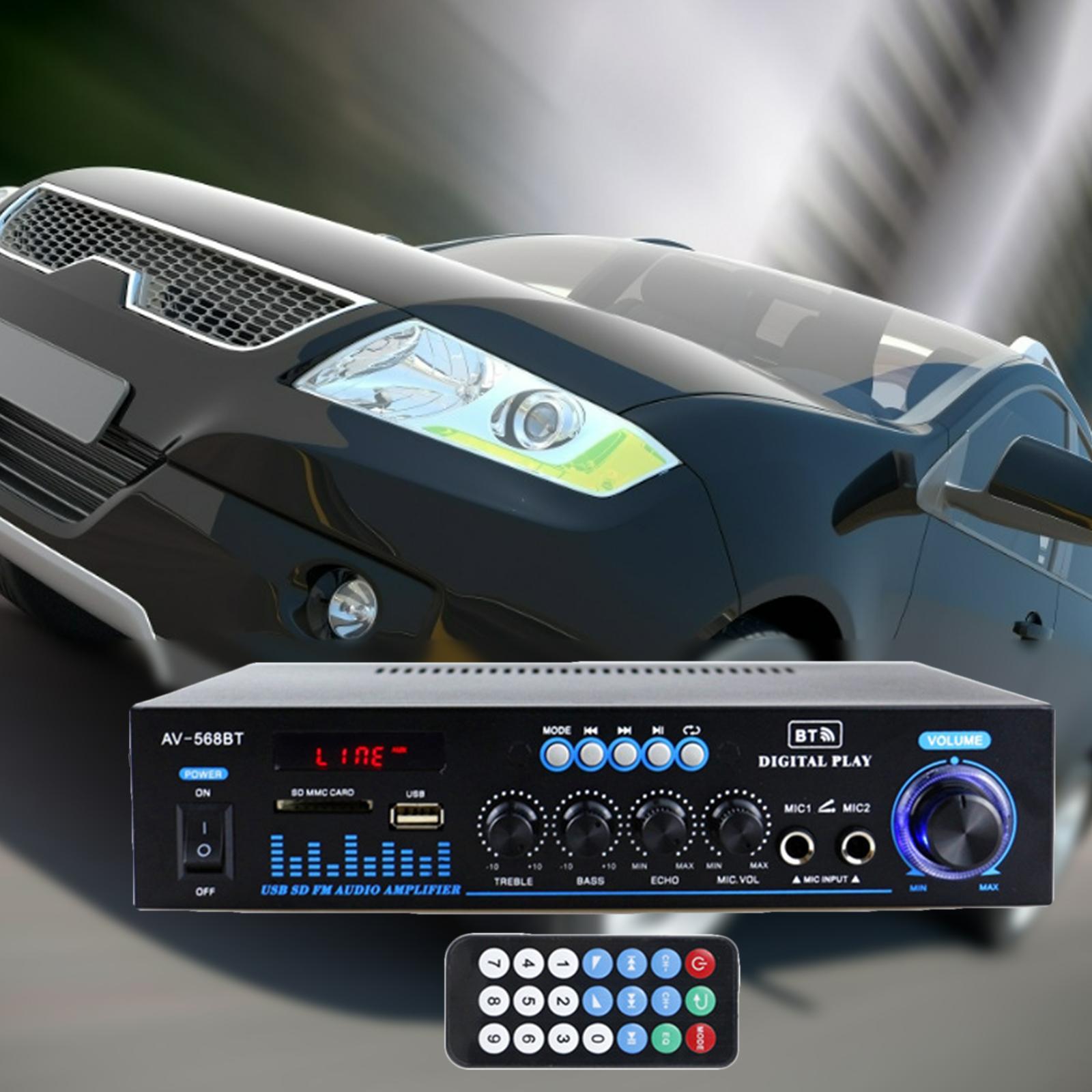Wireless Bluetooth Audio 12V 220V w/LCD Display for Home Speakers