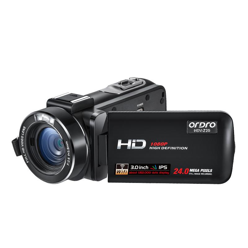 Máy quay video 1080p Full HD Professional, Ordro Z20 IR Night Vision Máy quay số máy quay phim YouTube Vlogger quay phim