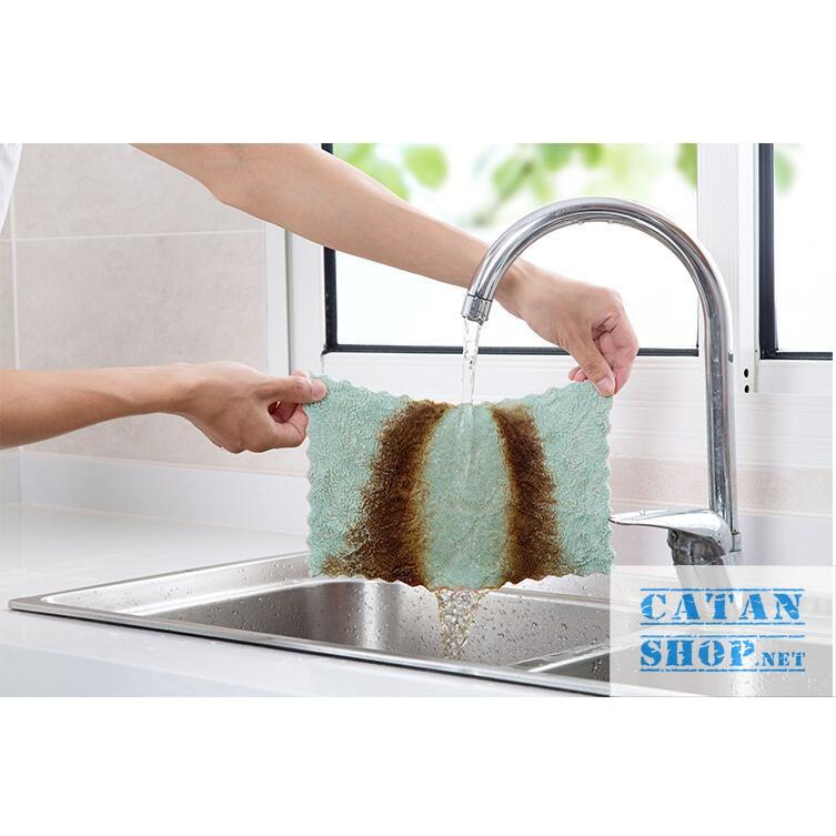 Combo 10 Chiếc Khăn Lau Chén Bát Đa Năng, Khăn lau chùi nhà bếp sạch mượt dễ giặt sạch, thấm hút cực tốt