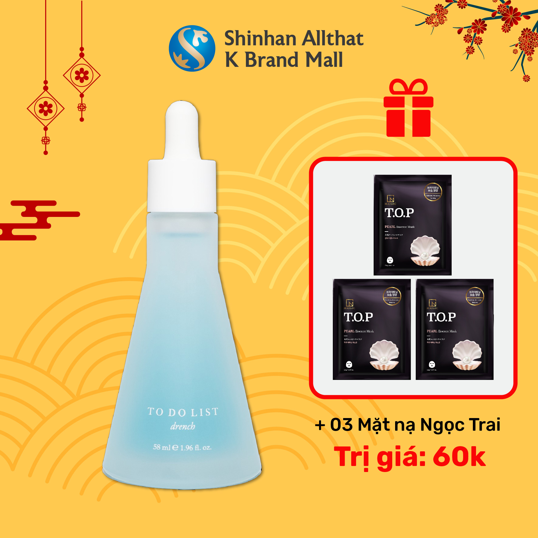 Tinh Chất Dưỡng Cấp Ẩm Cao Cấp To Do List Drech 58ml