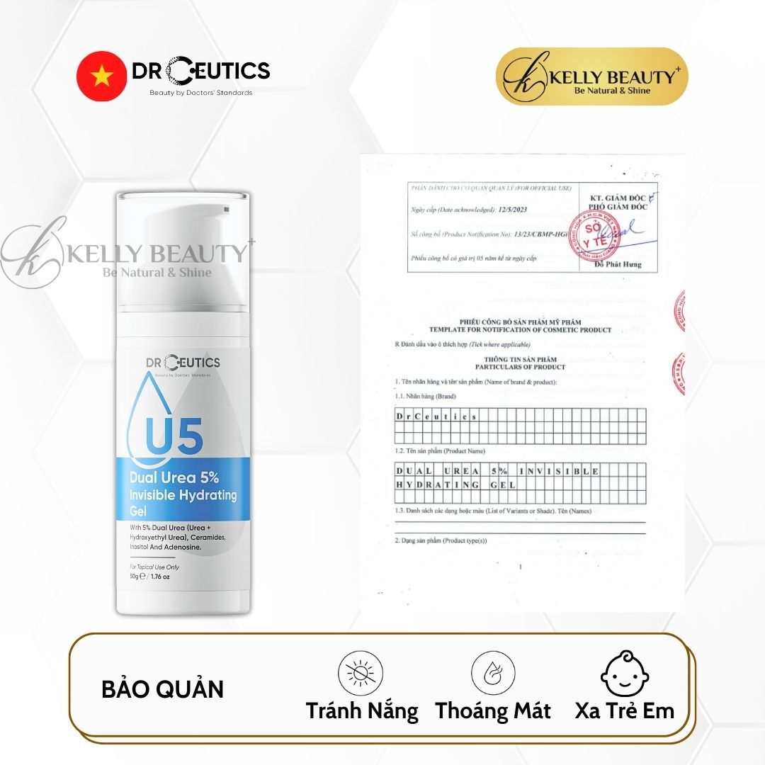 Gel Cấp Ẩm Cho Da Dầu DrCeutics Dual Urea 5% Invisible Hydrating Gel | Kelly Beauty