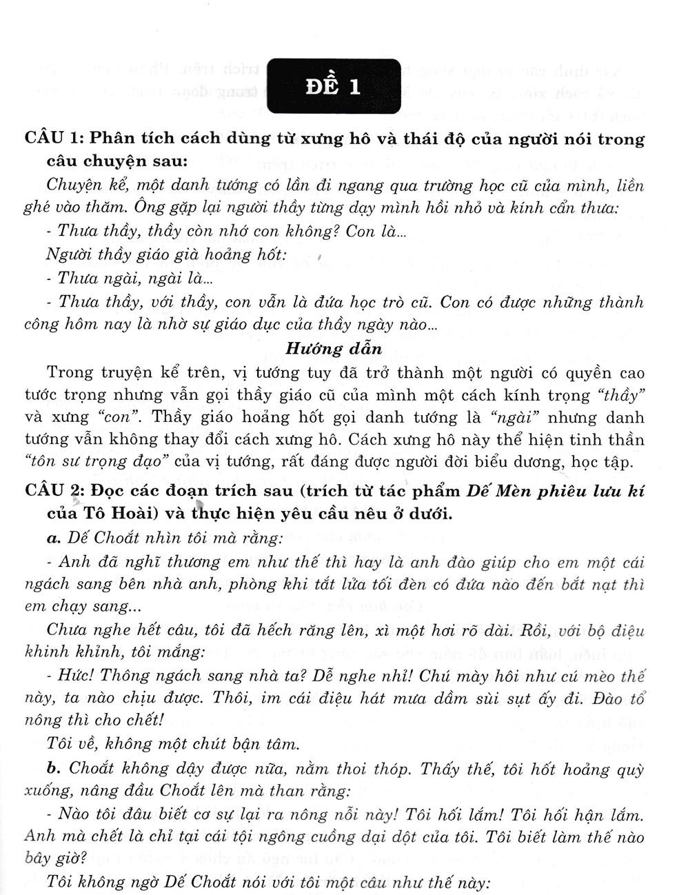 Các Dạng Đề Kiểm Tra Ngữ Văn 9