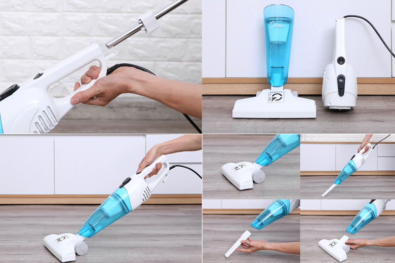 Máy Hút Bụi Cầm Tay MIDEA MVC SC861B - Trắng Xanh - Hàng chính hãng