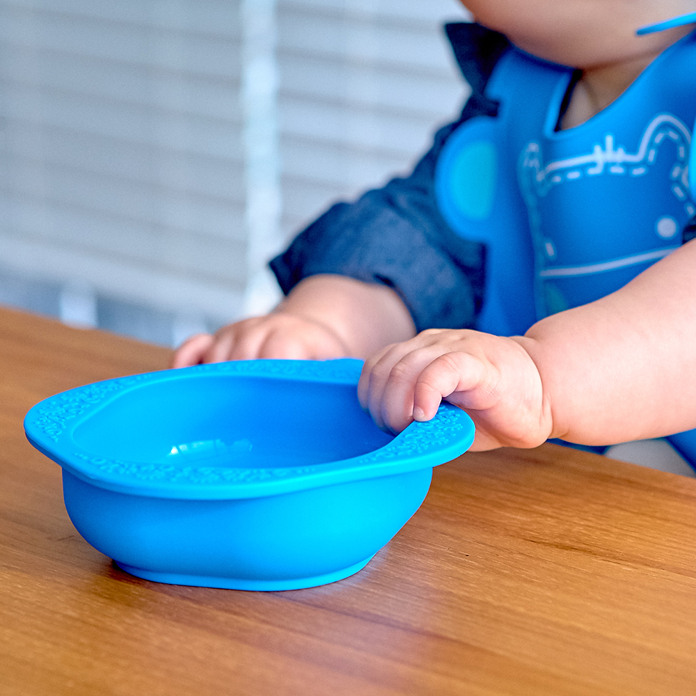 Bộ đồ dùng ăn dặm silicon Baby Marcus & Marcus, cho bé từ 6 tháng