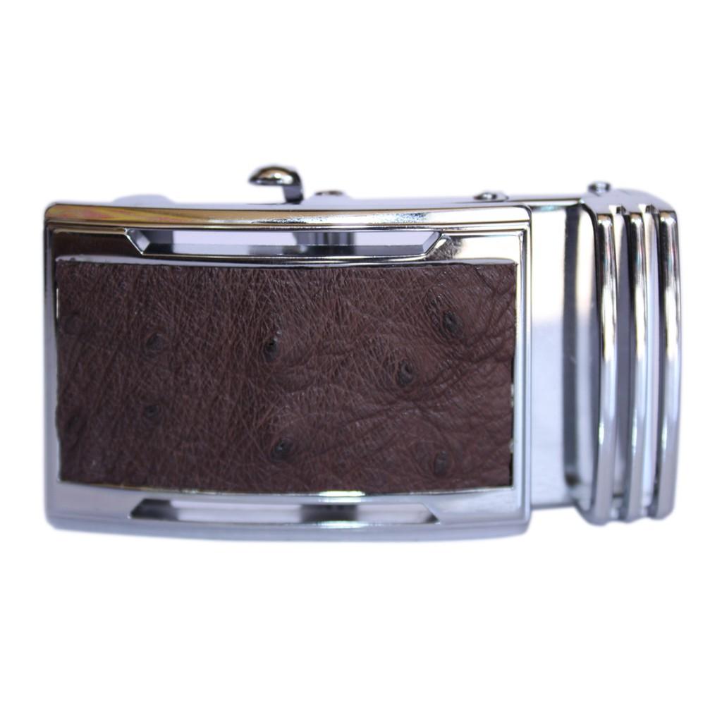 Đầu khóa da đà điểu Huy Hoàng da hột 4P đầu trắng màu đen, nâu đất, vàng bò, nâu đỏ HT9421-22-23-24