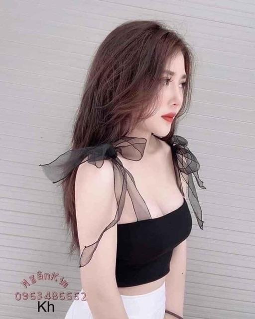 Áo 2S Ruy Băng Buộc Nơ Vai Hit Hot
