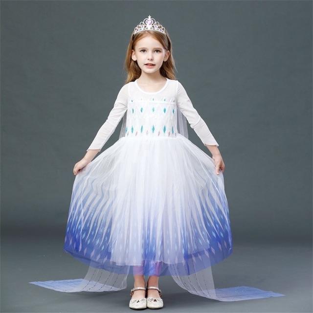 ĐẦM VÁY ELSA FROZEN CHO BÉ