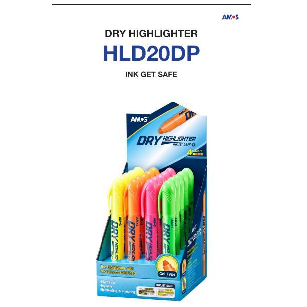 Bút sáp nhớ dòng nhập khẩu Hàn Quốc AMOS Dry Highlighter HLD20DP