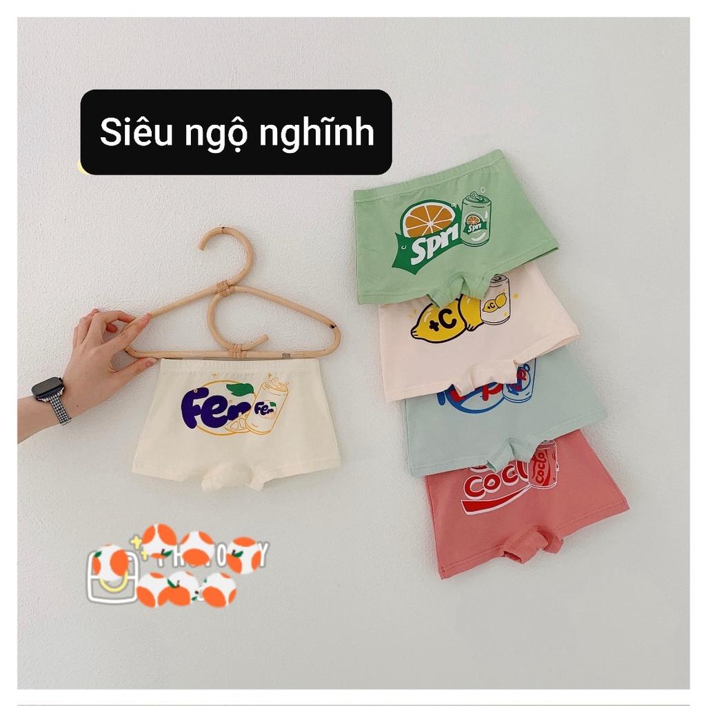 Combo 5 chip đùi nữ sinh chất cotton cao cấp đáy kháng khuẩn cho bé gái từ 9-35kg