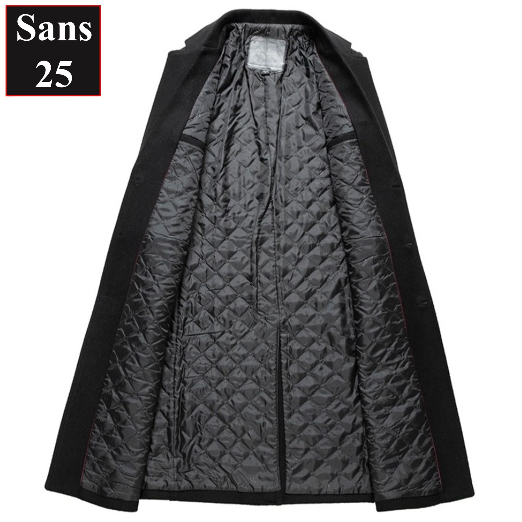 Áo măng tô nam dáng dài Sans25 khoác dạ dày big size 90kg 100kg 110kg hàn quốc cao cấp blazer trench coat choàng ngoài