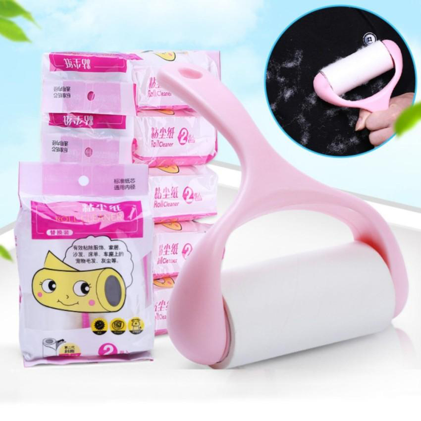 Cây Lăn Bụi Quần Áo Tặng Kèm Thêm 2 Cuộn Lăn, Cây Lăn Bùi Giường, Chăn Nệm, Ghế Sofa - PucaMart
