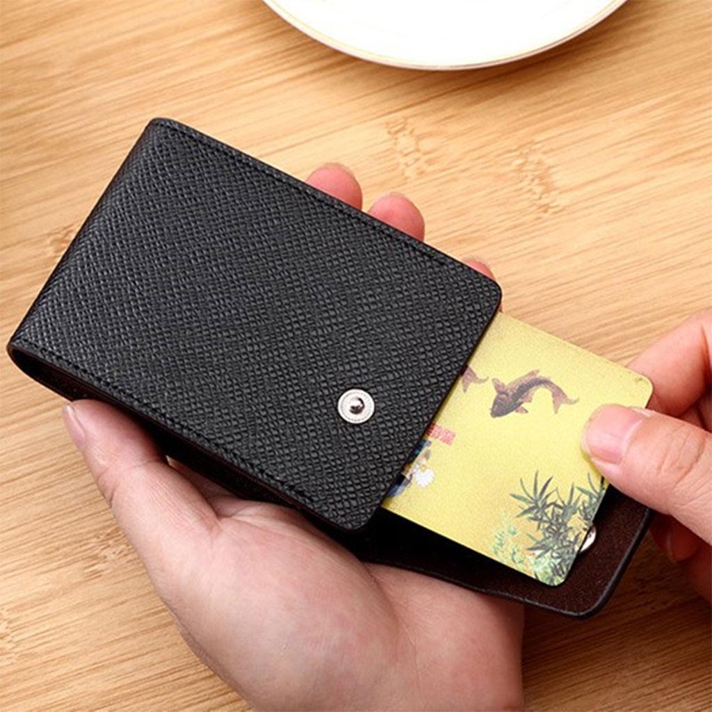Minimalist Card Holder Large Capacity Money Clip PU Women Pocket
