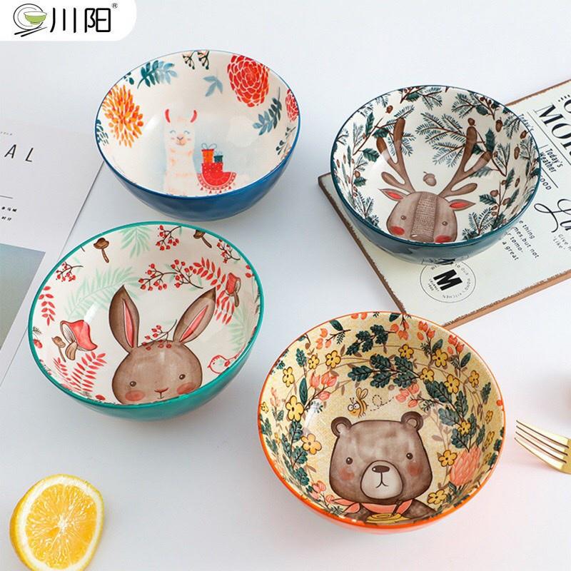 Green House - Bát sứ 4 Hình Chén Sứ dùng ăn dặm, ăn cơm decor trang trí đáng yêu