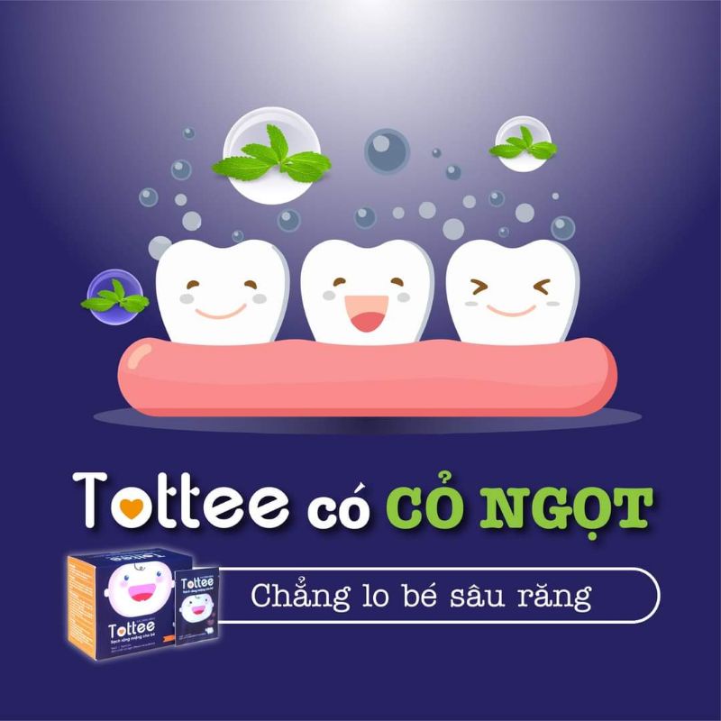 Gạc rơ lưỡi Tottee (thương hiệu Dr.papie) tinh chất cỏ ngọt ngăn ngừa răng miệng cho trẻ sơ sinh, Hộp 30