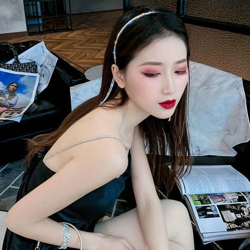 Băng đô kim loại đinh cườm lấp lánh cao cấp BDL111