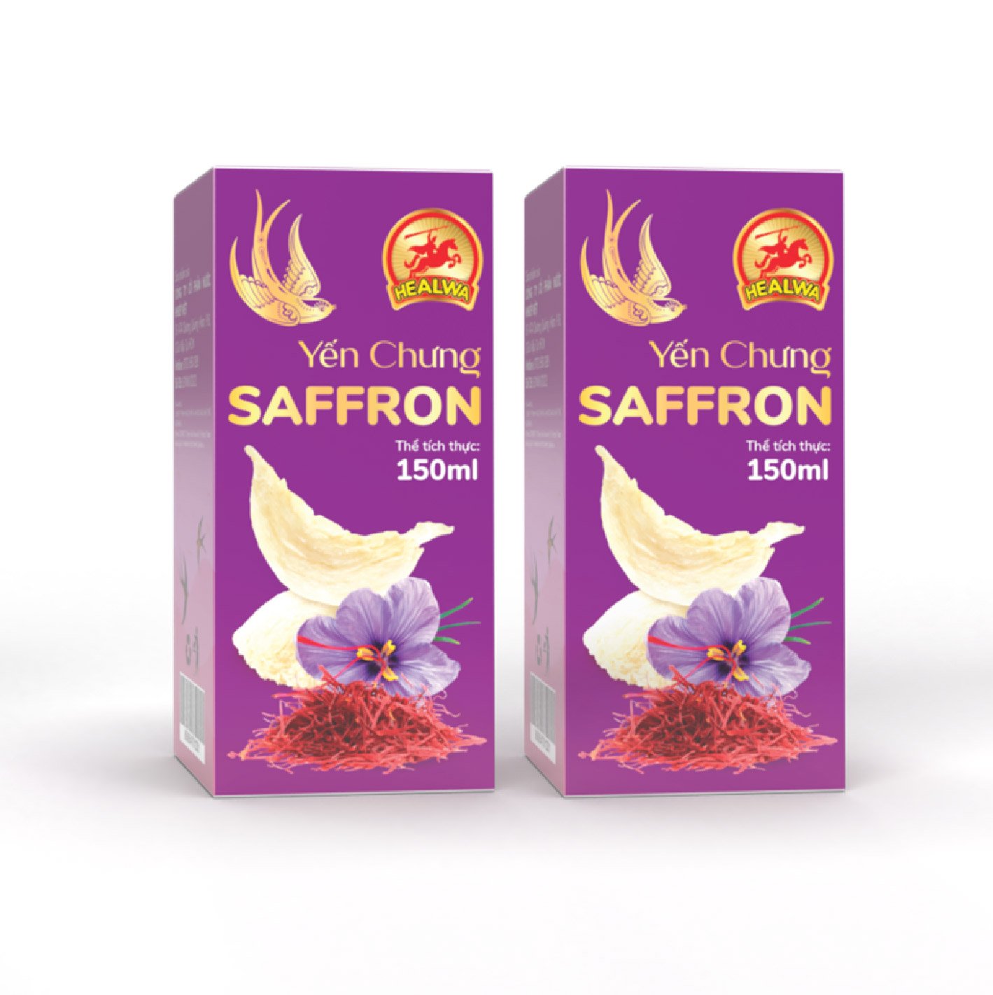 Yến chưng Saffron Healwa (1 lọ x 150ml) giúp da trở nên hồng hào mịn màng đầy sức sống ngăn ngừa lão hóa da