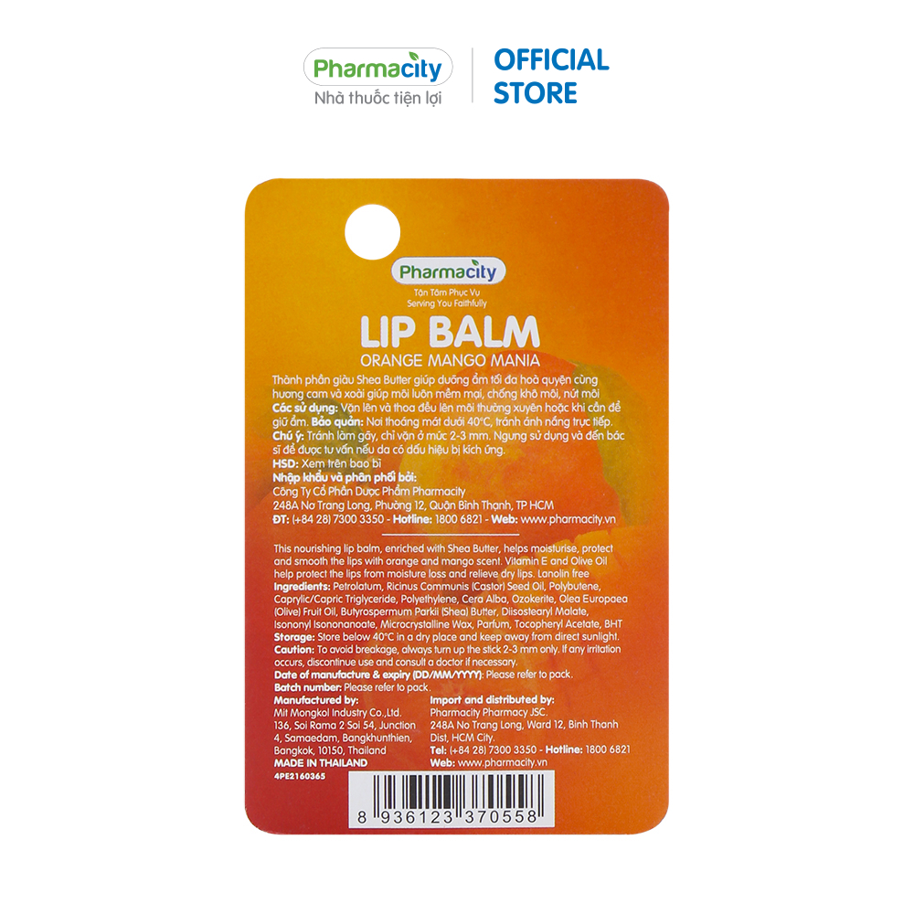 Son dưỡng môi hương trái cây Pharmacity Lip Balm