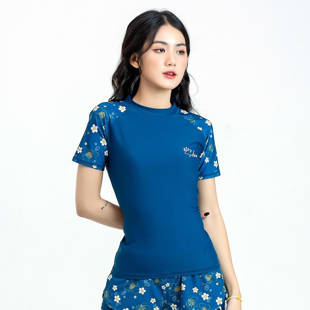 Áo bơi nữ tay ngắn Midnight Akina Sobie